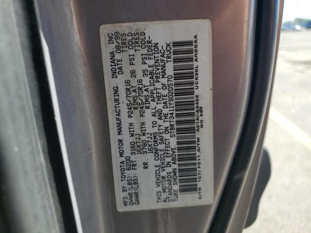 5TBRT3411YS020570 - 2000 TOYOTA TUNDRA ACCESS CAB 银色 照片 12