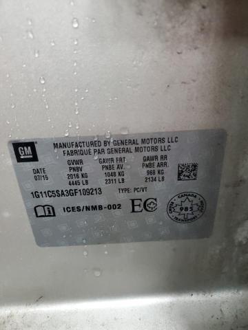 1G11C5SA3GF109213 - 2016 CHEVROLET MALIBU LIM LT 奶油色 照片 13