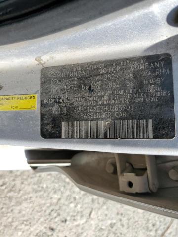 KMHCT4AE7HU265701 - 2017 HYUNDAI ACCENT SE SILVER photo 13