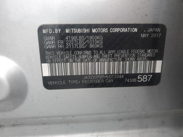 JA32V2FW1HU013344 - 2017 MITSUBISHI LANCER ES SILVER photo 12