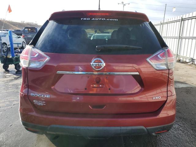 KNMAT2MV2GP672656 - 2016 NISSAN ROGUE S RED photo 6