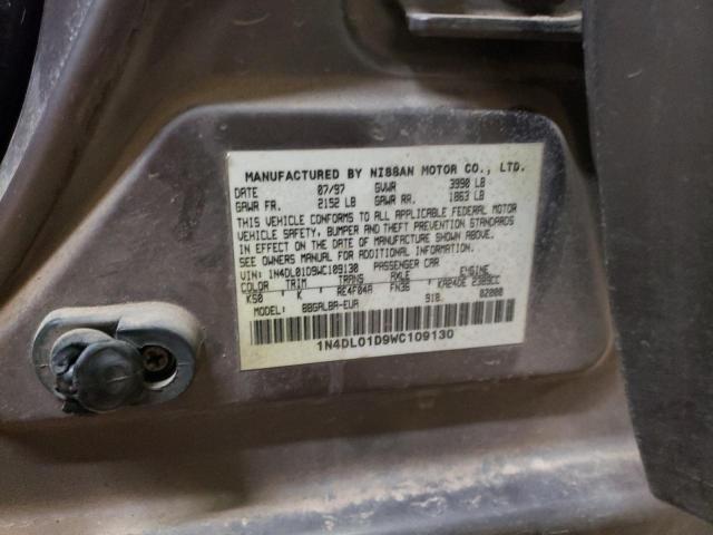 1N4DL01D9WC109130 - 1998 NISSAN ALTIMA XE GRAY photo 13