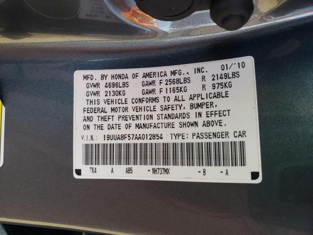 19UUA8F57AA012854 - 2010 ACURA TL SILVER photo 12