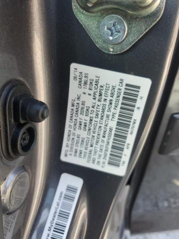 2HGFB2F94FH500481 - 2015 HONDA CIVIC EXL GRAY photo 12