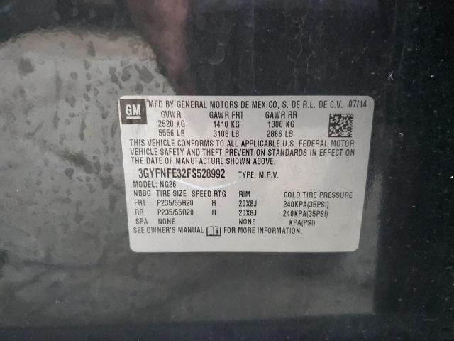 3GYFNFE32FS528992 - 2015 CADILLAC SRX PERFORMANCE COLLECTION Graphite photo 13