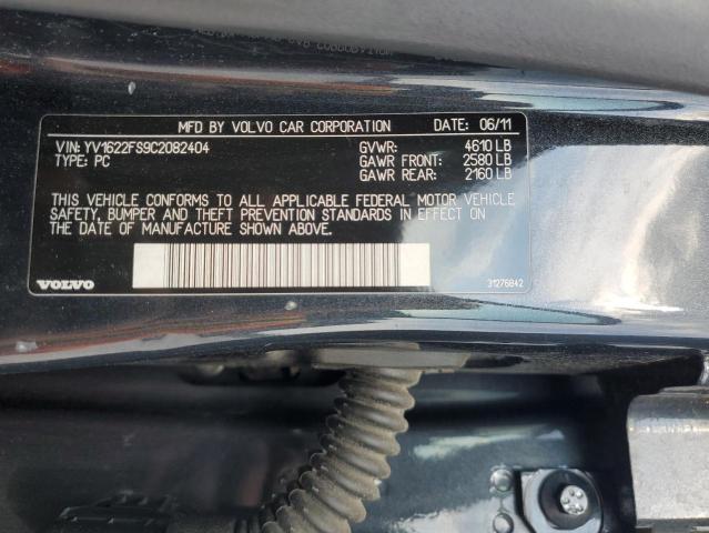 YV1622FS9C2082404 - 2012 VOLVO S60 T5 CHARCOAL photo 12