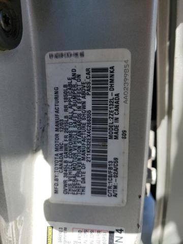2T1KR32EX4C266355 - 2004 TOYOTA COROLLA MA XR SILVER photo 13