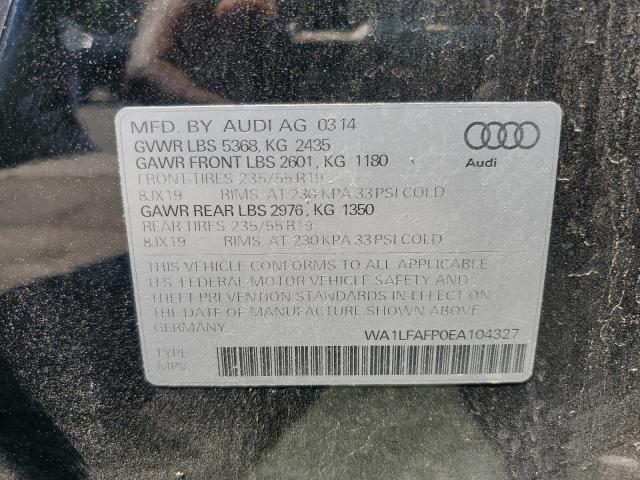 WA1LFAFP0EA104327 - 2014 AUDI Q5 PREMIUM PLUS 黑色 照片 13