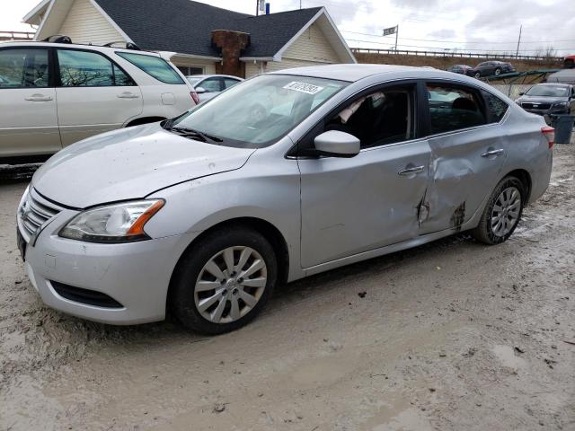 3N1AB7AP8DL609268 - 2013 NISSAN SENTRA S SILVER photo 1