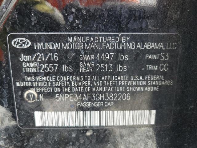 5NPE34AF3GH382206 - 2016 HYUNDAI SONATA SPORT BLACK photo 13