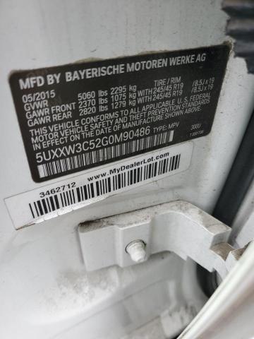 5UXXW3C52G0M90486 - 2016 BMW X4 XDRIVE28I WHITE photo 13