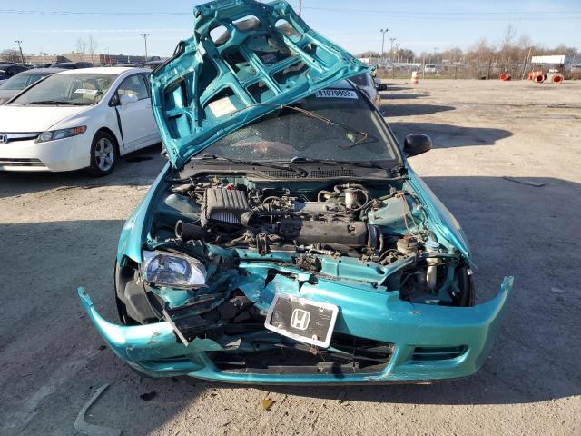 2HGEH2466RH516690 - 1994 HONDA CIVIC DX TURQUOISE photo 5