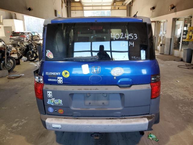 5J6YH27584L008418 - 2004 HONDA ELEMENT EX BLUE photo 6