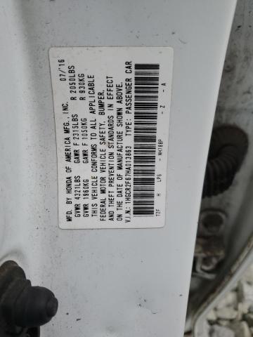 1HGCR2F67HA013863 - 2017 HONDA ACCORD SPORT Weiß Foto 10