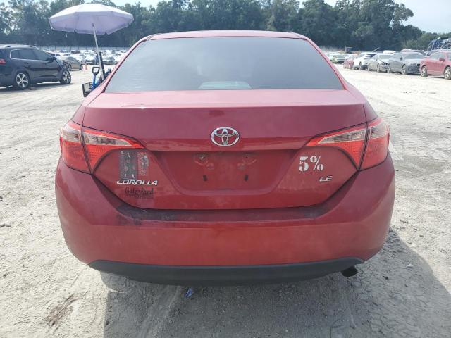 2T1BURHE4JC029168 - 2018 TOYOTA COROLLA L RED photo 6