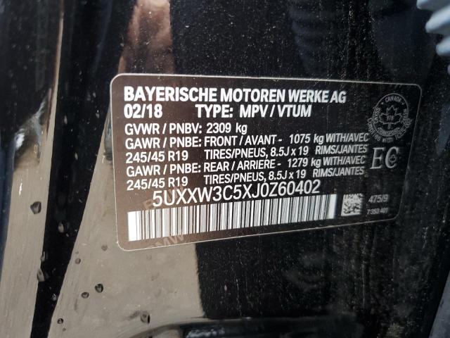 5UXXW3C5XJ0Z60402 - 2018 BMW X4 XDRIVE28I Siyah fotoğraf 13