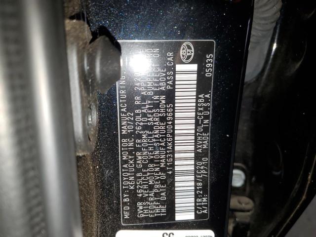 4T1G31AK6PU049665 - 2023 TOYOTA CAMRY SE NIGHT SHADE BLACK photo 13