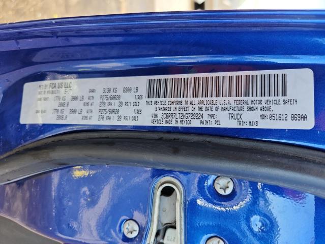 3C6RR7LT2HG729224 - 2017 RAM 1500 SLT ლურჯი ფოტო 12