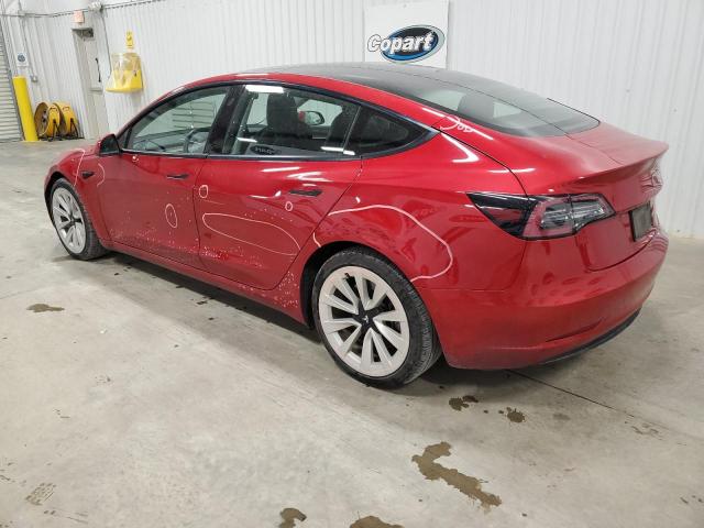 5YJ3E1EA3NF372236 - 2022 TESLA MODEL 3 RED photo 2