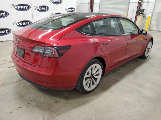 5YJ3E1EA3NF372236 - 2022 TESLA MODEL 3 RED photo 3
