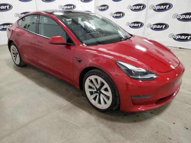 5YJ3E1EA3NF372236 - 2022 TESLA MODEL 3 RED photo 4