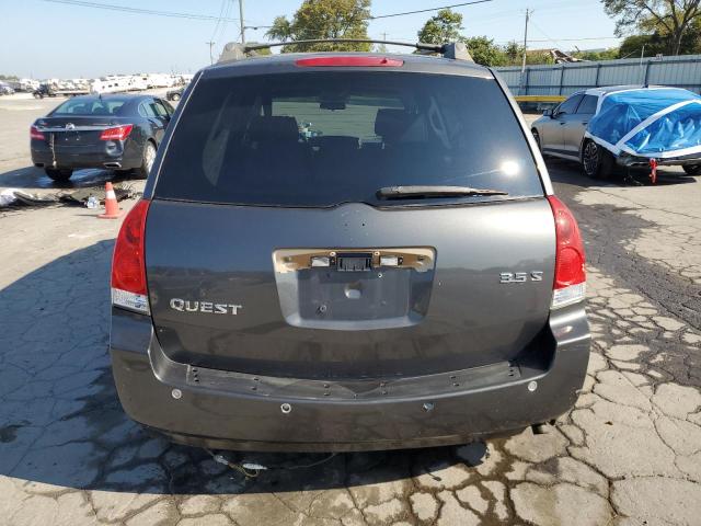 5N1BV28U86N111545 - 2006 NISSAN QUEST S GRAY photo 6