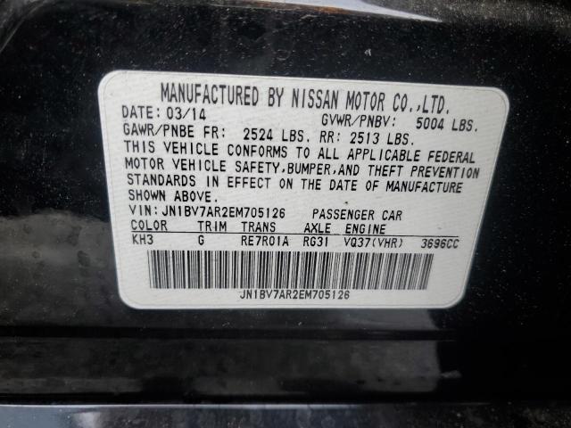 JN1BV7AR2EM705126 - 2014 INFINITI Q50 BASE BLACK photo 12