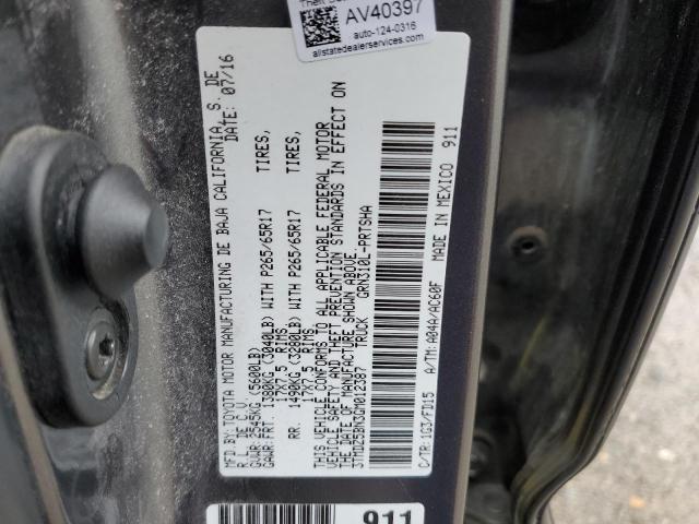 3TMDZ5BN3GM012387 - 2016 TOYOTA TACOMA DOUBLE CAB CHARCOAL photo 13