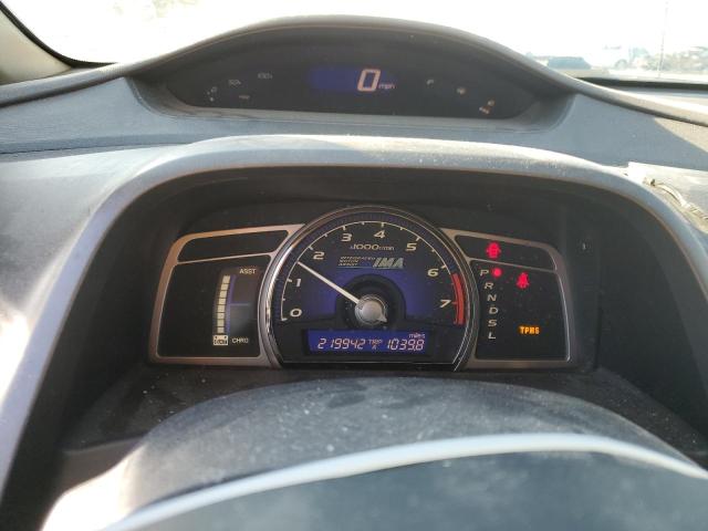 JHMFA36229S008537 - 2009 HONDA CIVIC HYBRID შავი ფოტო 9