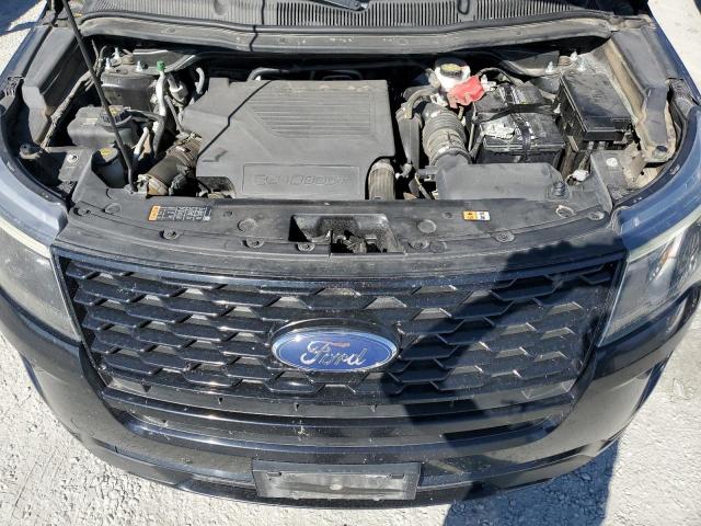 1FM5K8GT1JGA56158 - 2018 FORD EXPLORER SPORT Negro foto 12
