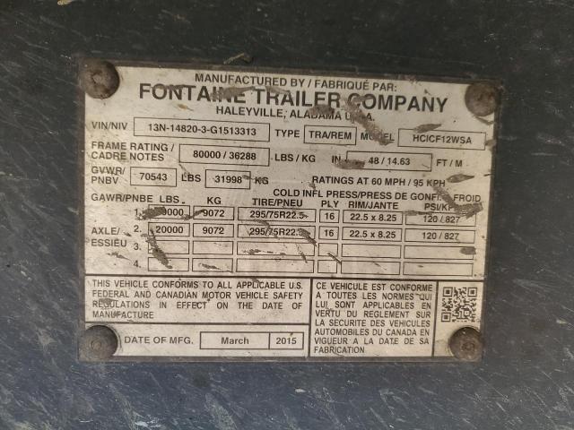 13N148203G1513313 - 2016 FONTAINE TRAILER SILVER photo 10