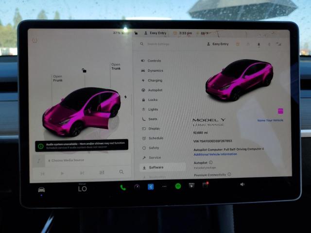 7SAYGDED3SF267853 - 2025 TESLA MODEL Y CHARCOAL photo 9