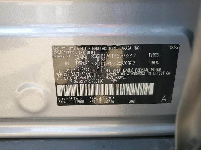2T3W1RFV4RC263486 - 2024 TOYOTA RAV4 XLE Silber Foto 14