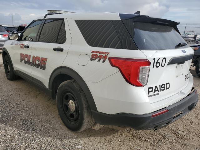1FM5K8AB6LGD08201 - 2020 FORD EXPLORER POLICE INTERCEPTOR 白色 照片 2