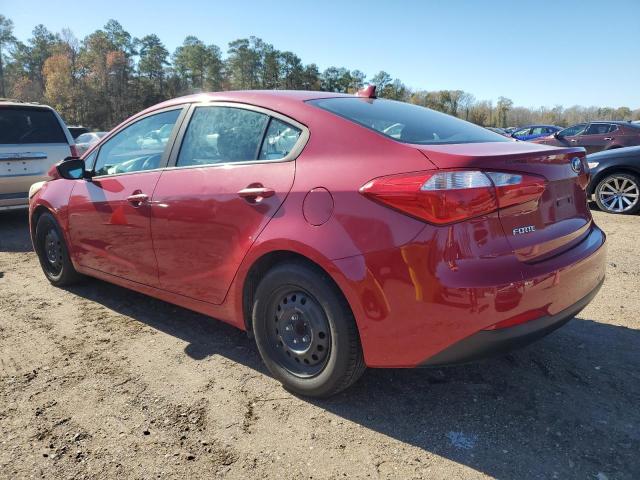 KNAFK4A62G5576617 - 2016 KIA FORTE LX RED photo 2