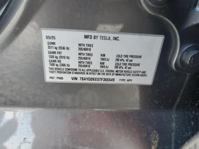 7SAYGDEE5TF365549 - 2026 TESLA MODEL Y 银色 照片 13