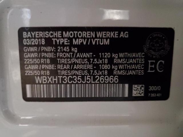 WBXHT3C35J5L26966 - 2018 BMW X1 XDRIVE28I WHITE photo 13