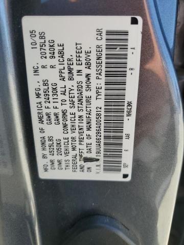 19UUA66296A005812 - 2006 ACURA 3.2TL GRAY photo 12