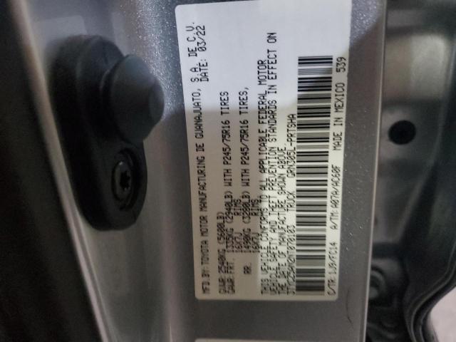 3TYCZ5AN2NT070103 - 2022 TOYOTA TACOMA DOUBLE CAB Silber Foto 12