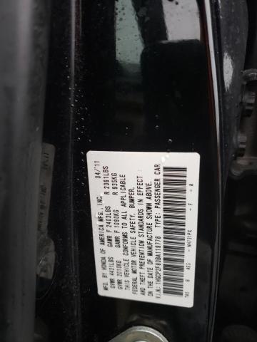 1HGCP2F80BA119778 - 2011 HONDA ACCORD EXL BLACK photo 12