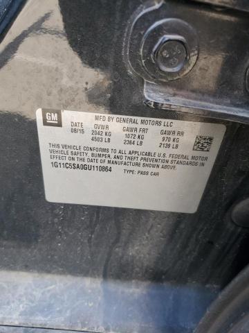 1G11C5SA0GU110864 - 2016 CHEVROLET MALIBU LIM LT CHARCOAL photo 12