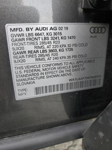 WA1LAAF70KD035003 - 2019 AUDI Q7 PREMIUM PLUS Gri fotoğraf 14