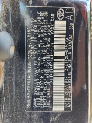 2T1BU4EE9AC412174 - 2010 TOYOTA COROLLA BASE BLACK photo 13
