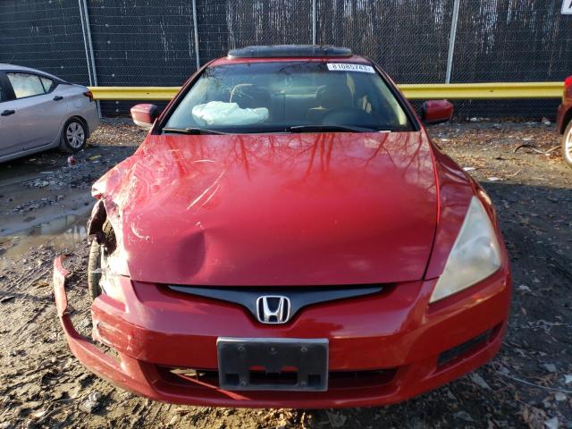 1HGCM726X3A007713 - 2003 HONDA ACCORD SED EX RED photo 5