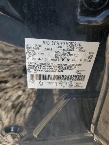 2FMDK3GC6BBA18402 - 2011 FORD EDGE SE BLACK photo 14