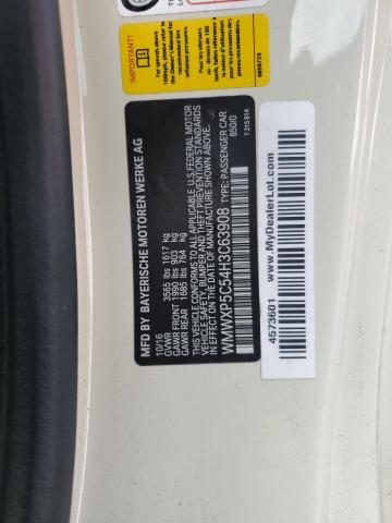 WMWXP5C54H3C63908 - 2017 MINI COOPER თეთრი ფოტო 12