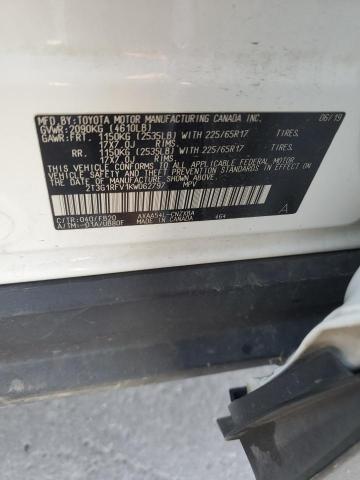 2T3G1RFV1KW062797 - 2019 TOYOTA RAV4 LE თეთრი ფოტო 13