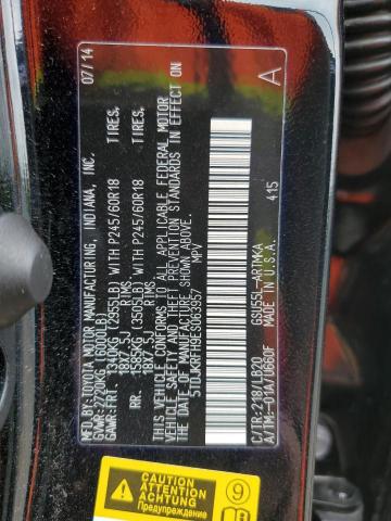 5TDJKRFH9ES063957 - 2014 TOYOTA HIGHLANDER XLE BLACK photo 13