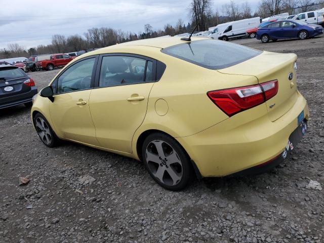 KNADN4A33G6667801 - 2016 KIA RIO EX YELLOW photo 2