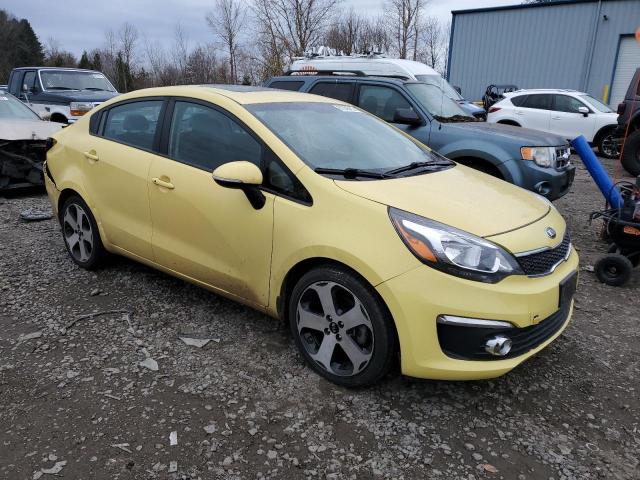 KNADN4A33G6667801 - 2016 KIA RIO EX YELLOW photo 4